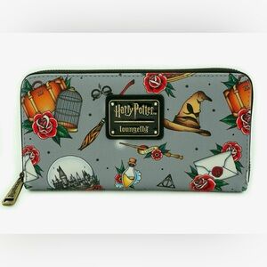 Loungefly Harry Potter Relics All Over Tattoo Print Wallet